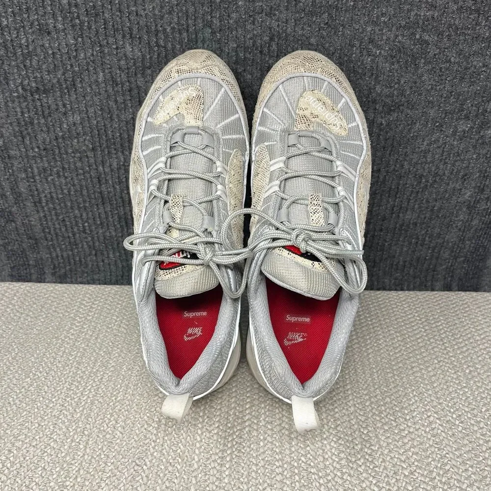 Nike Air Max 98 Supreme Snakeskin Gray Beige Athletic Shoes Mens 11.5 844694-100 - Picture 7 of 8